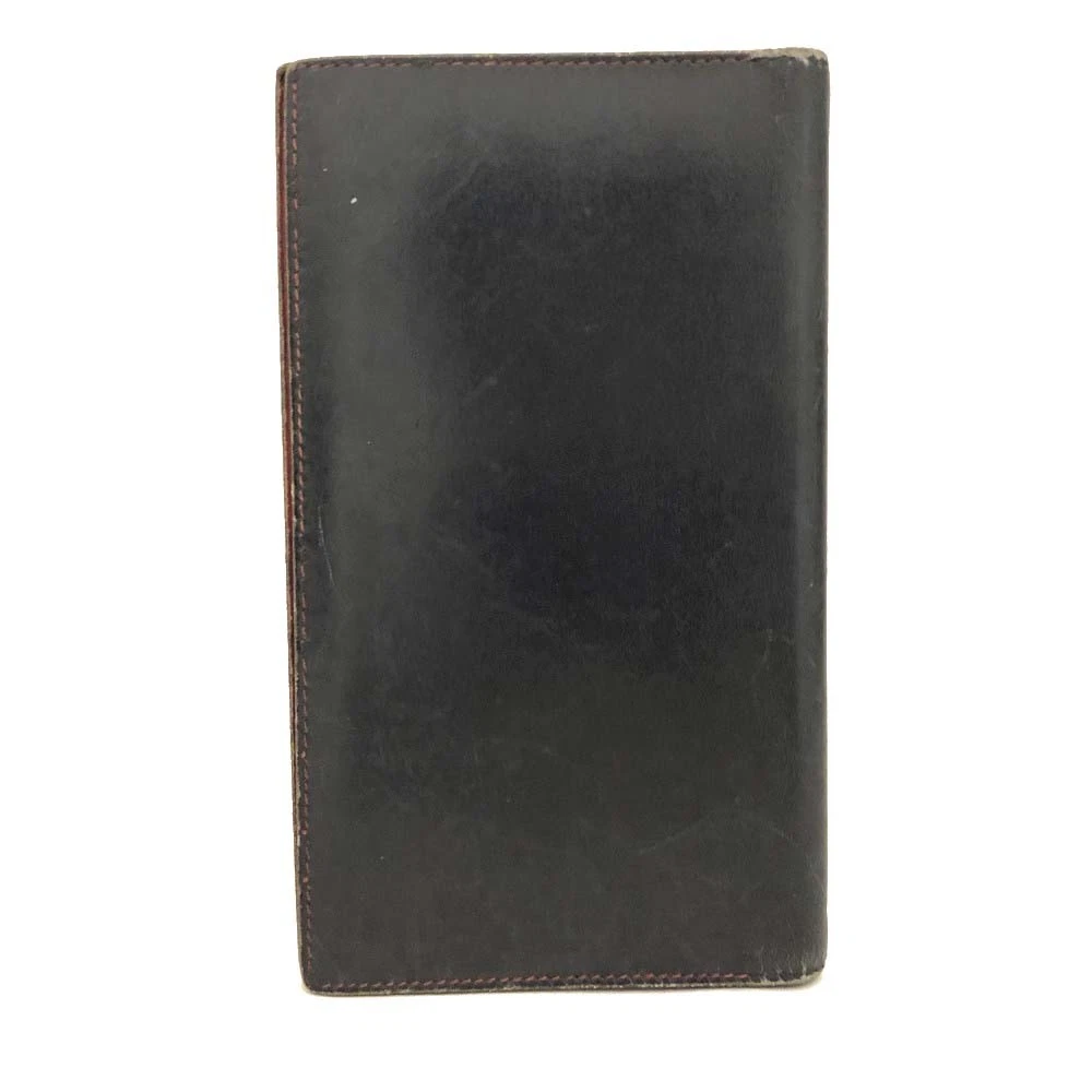 HERMES Agenda Box Calf Leather Notebook Cover Navy blue