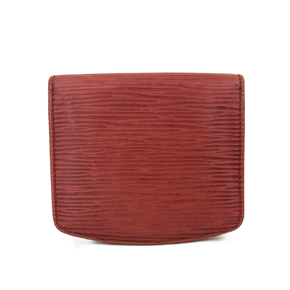 $480 1980s LOUIS VUITTON Epi Porte Monnaie Simple Red