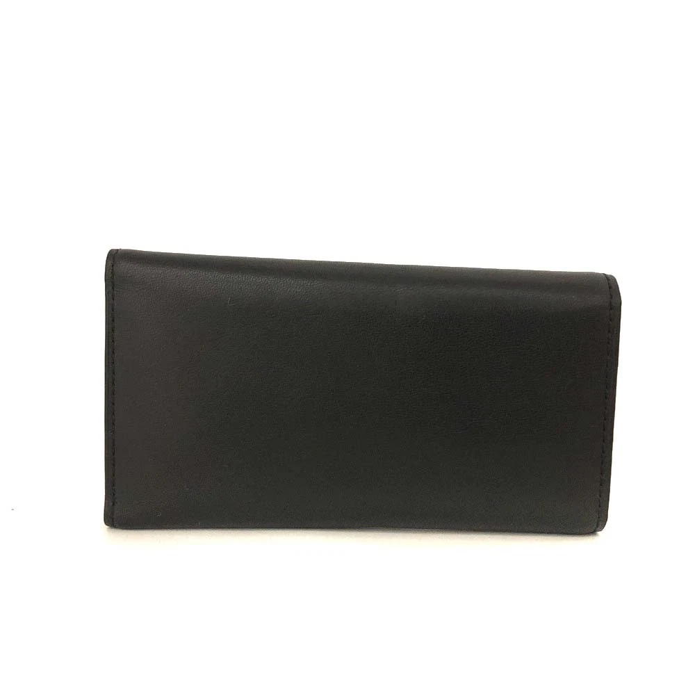 $280 Burberry House Check Leather 3 Ring Key Case Black