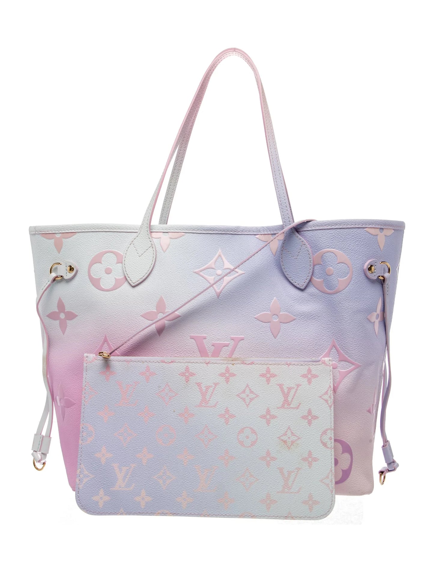 $3450 Louis Vuitton Monogram Giant Spring In The City Neverfull MM Sunrise Pastel
