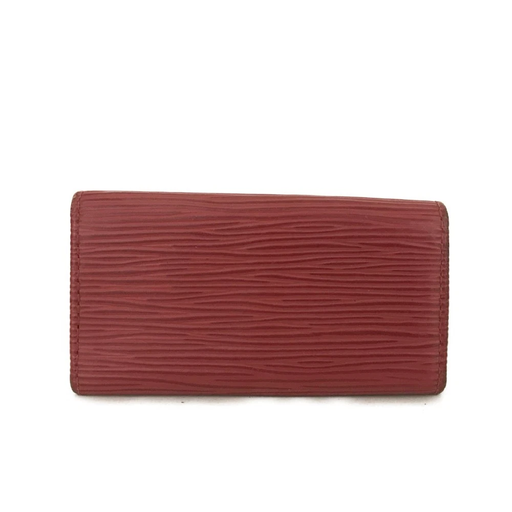 $345 Louis Vuitton Epi Multicles Leather 4 Ring Key Case Red CA1015