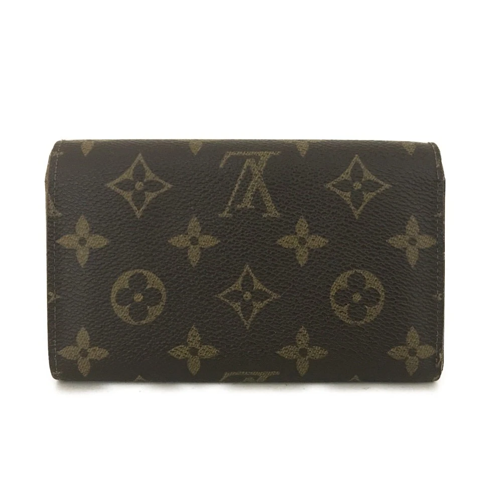 $560 Louis Vuitton Monogram Porte Monnaie Billets Tresor Bifold Wallet MI1913