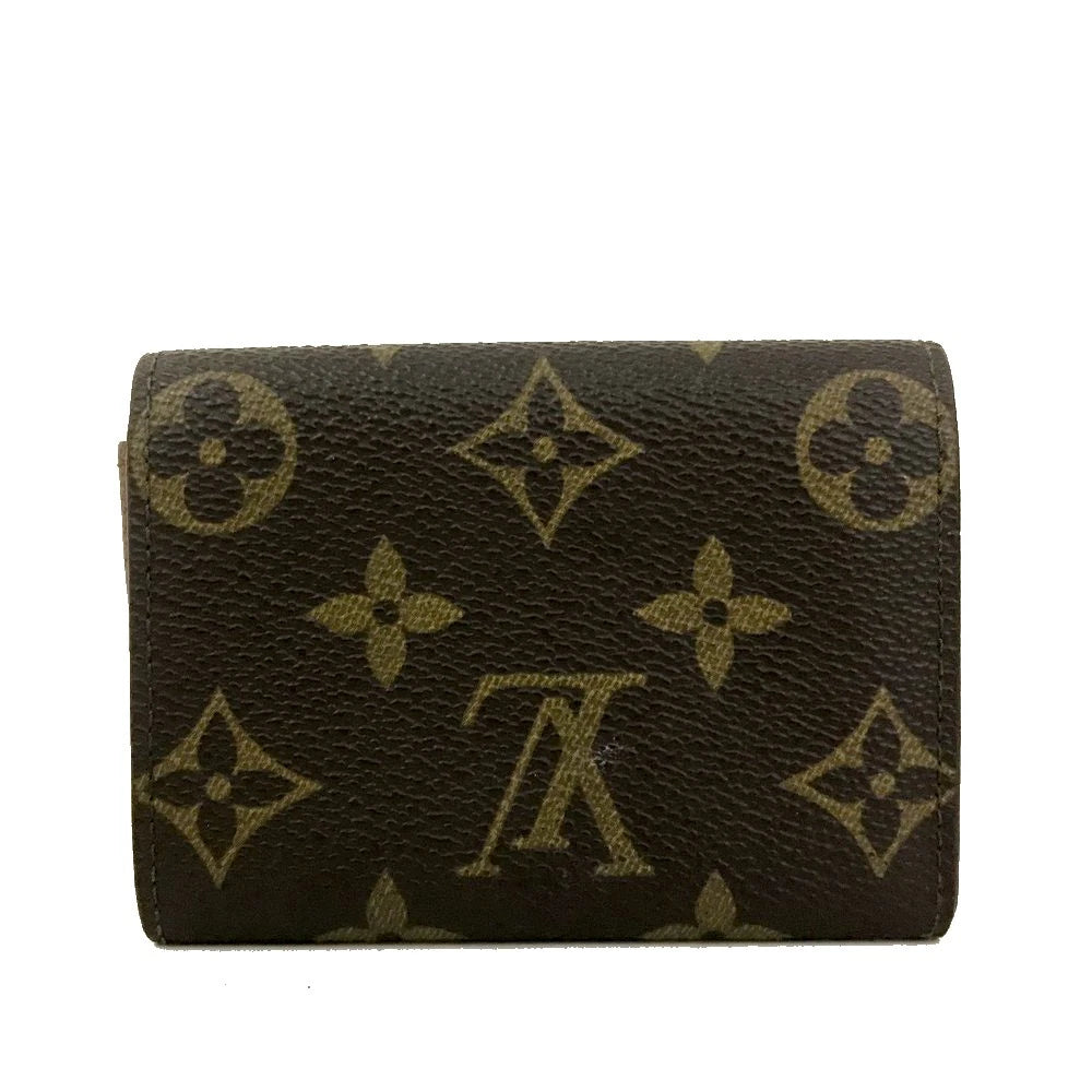 Louis Vuitton Monogram Porte Monnaie Plat Coin Purse Wallet MI1928