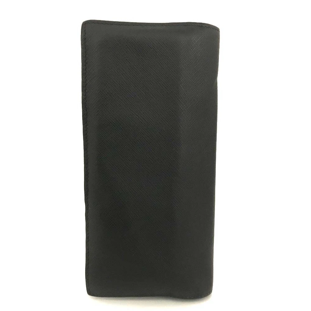 PRADA Saffiano Leather Long Bifold Wallet Black