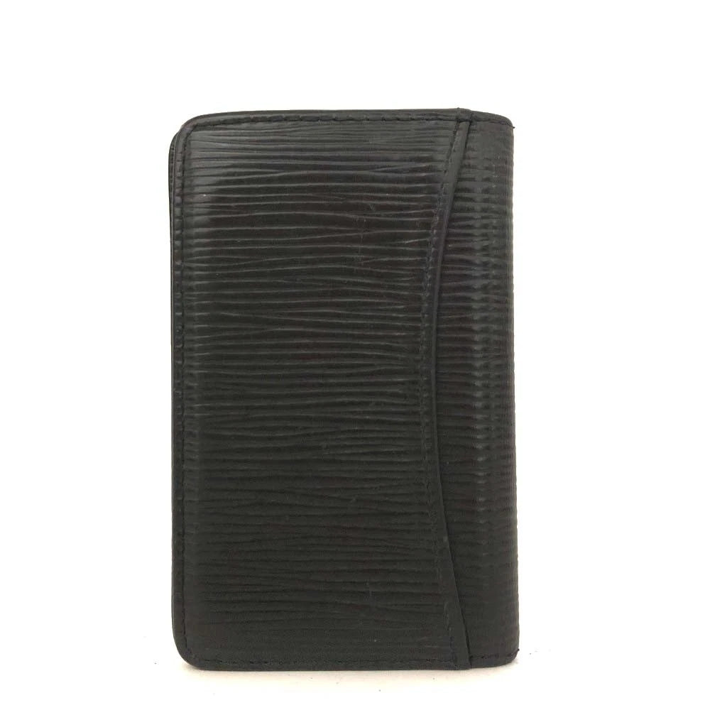 Louis Vuitton Epi De Poche Leather Pass Card Case Black CA0073