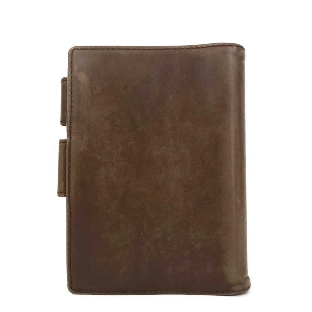 Vivienne Westwood Tiny Orb Leather Notebook Cover Brown