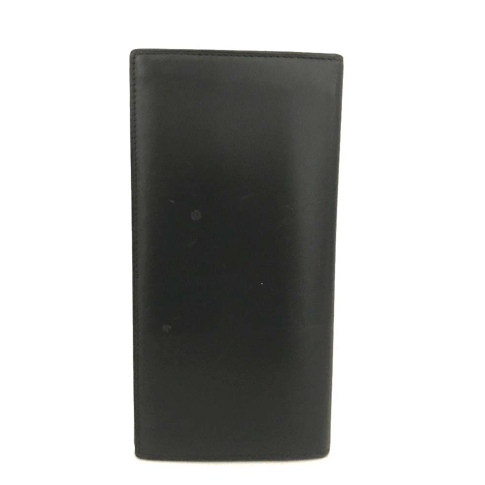 $800 Pasha de Cartier Leather Long Bifold Wallet Black