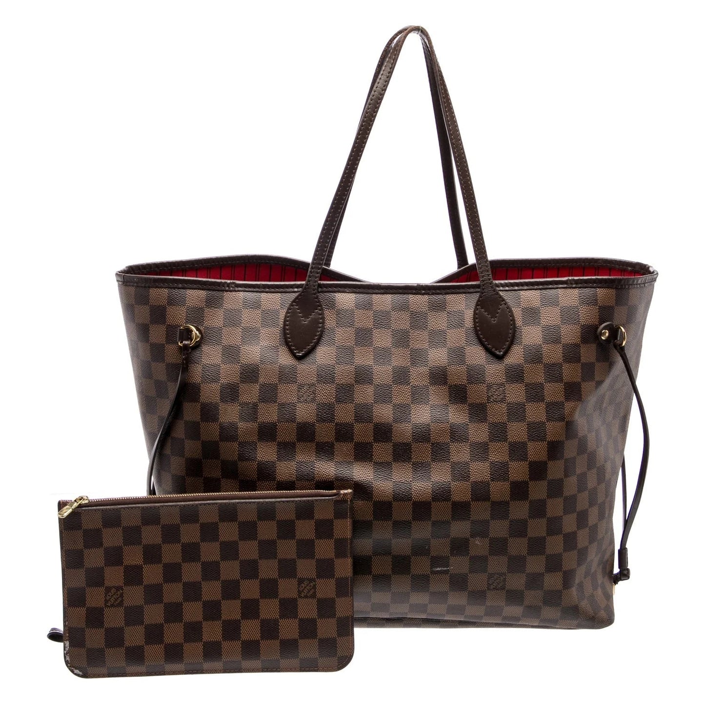 $2310 2017 Louis Vuitton Damier Ebene Neverfull GM with Pouch