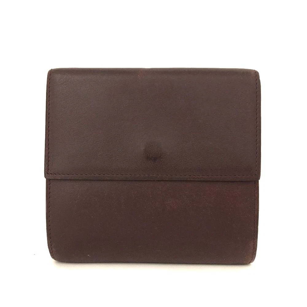 Must de Cartier Leather Trifold Wallet Purse Bordeaux