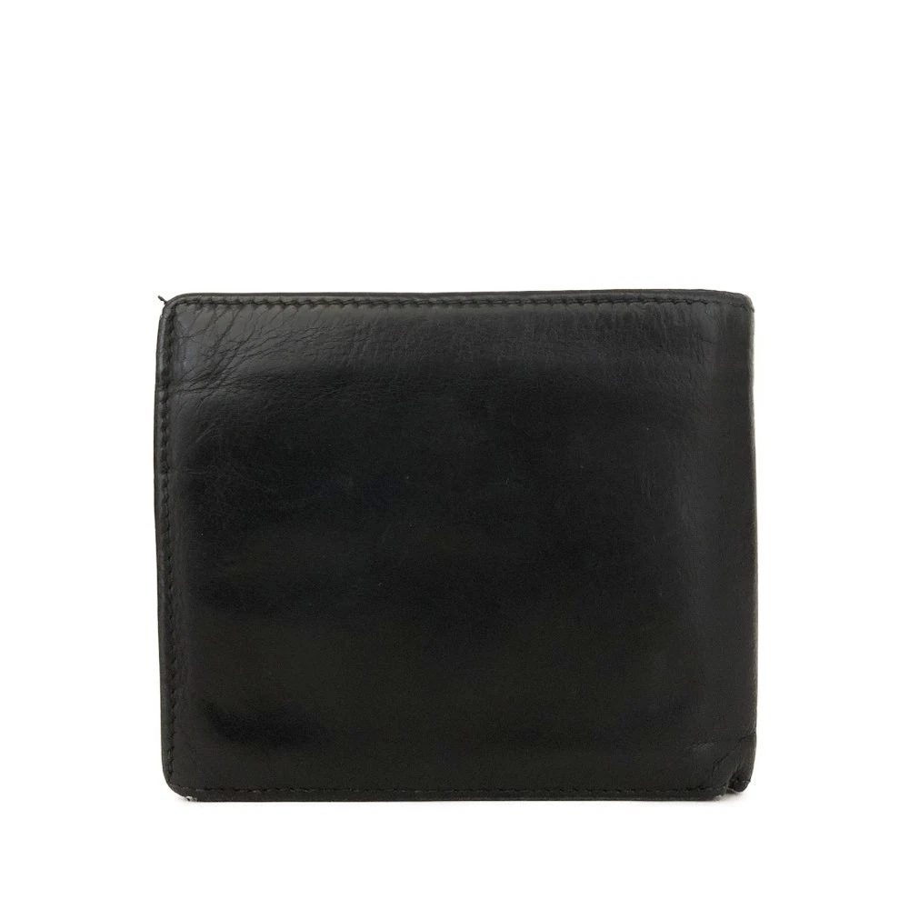 $650 PRADA Vitello Move Logo Bifold Wallet Black