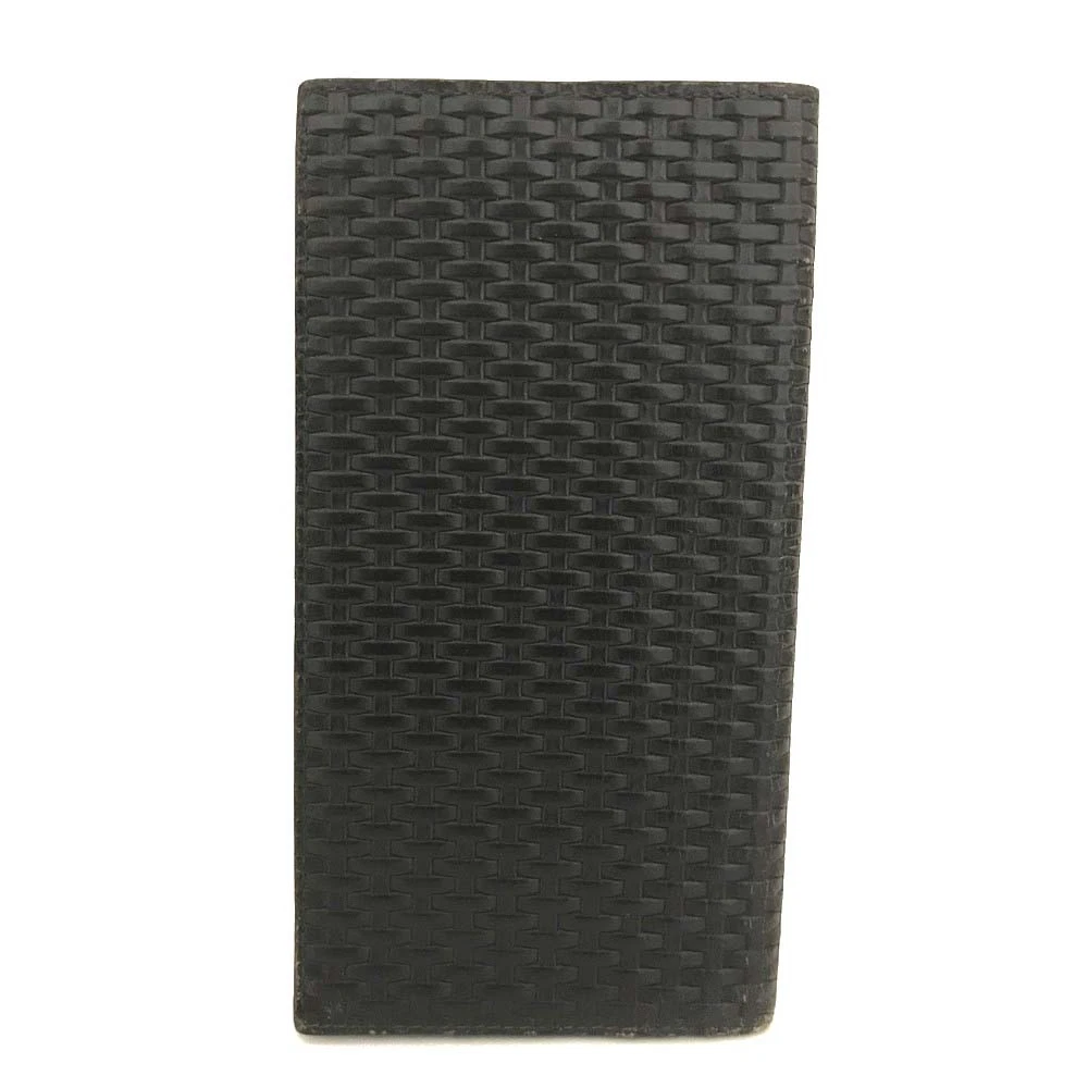 Salvatore Ferragamo Vara Leather Long Bifold Wallet Black
