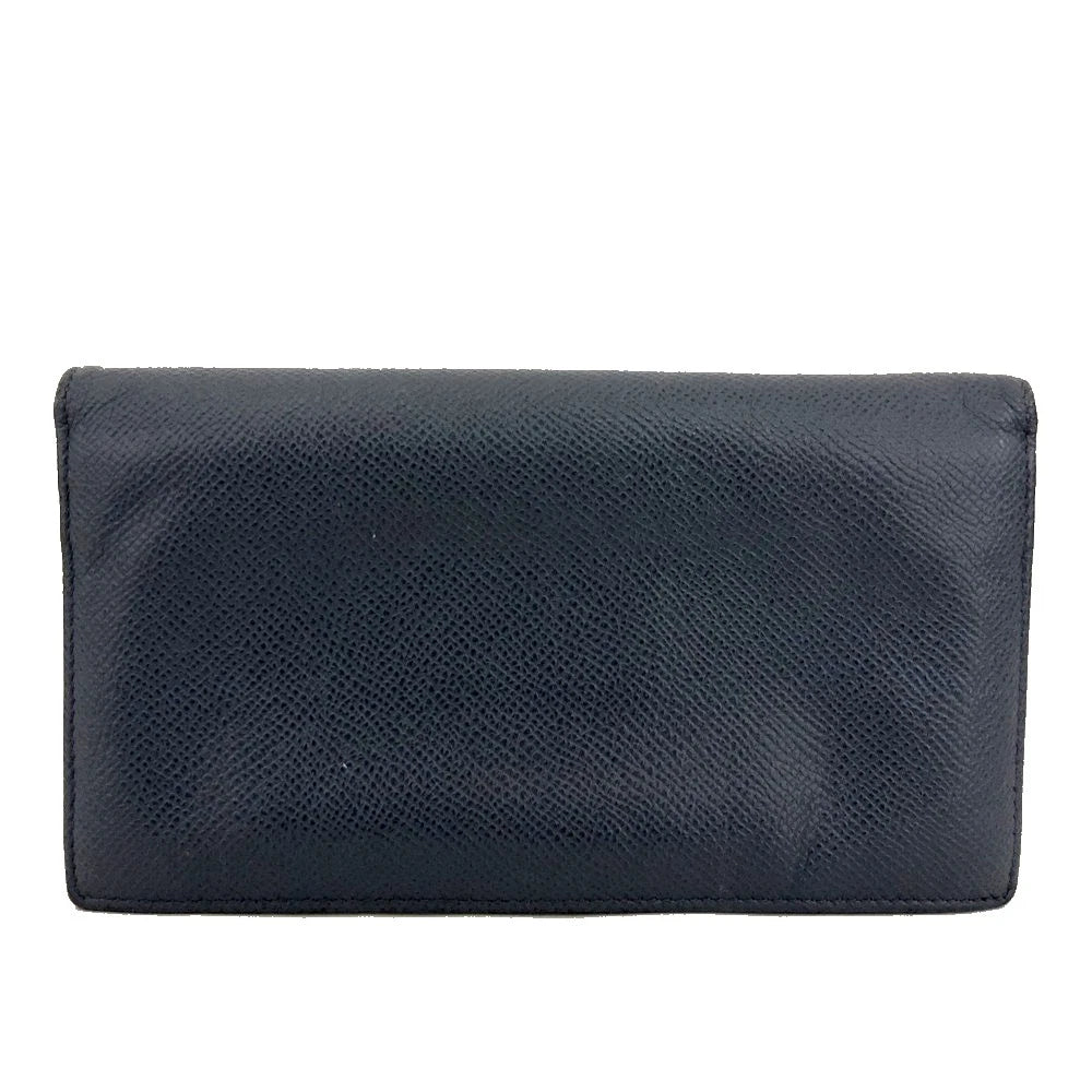 BVLGARI BVLGARIBVLGARI Leather Bifold Long Wallet Blue