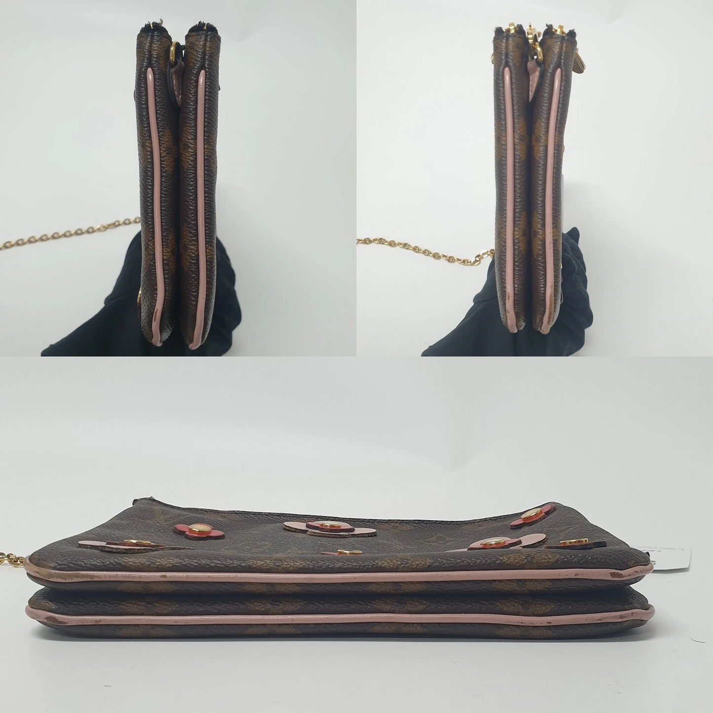 Louis Vuitton Pochette Double Zipper Flower Monogram GI0169