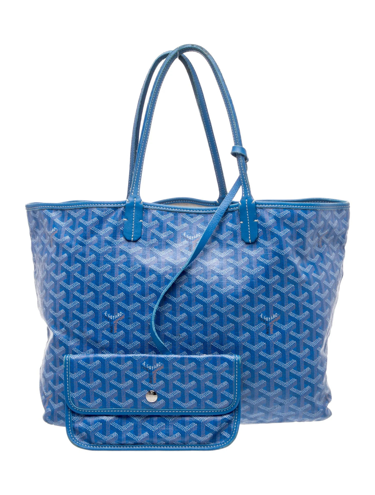 $1890 Goyard Goyardine Saint Louis PM Sky Blue 10021130