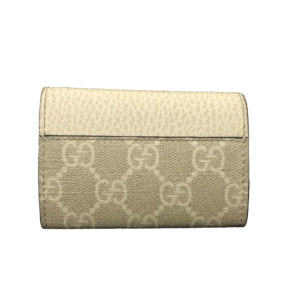 GUCCI GG Marmont GG Supreme PVC 6 Rings Key Case White