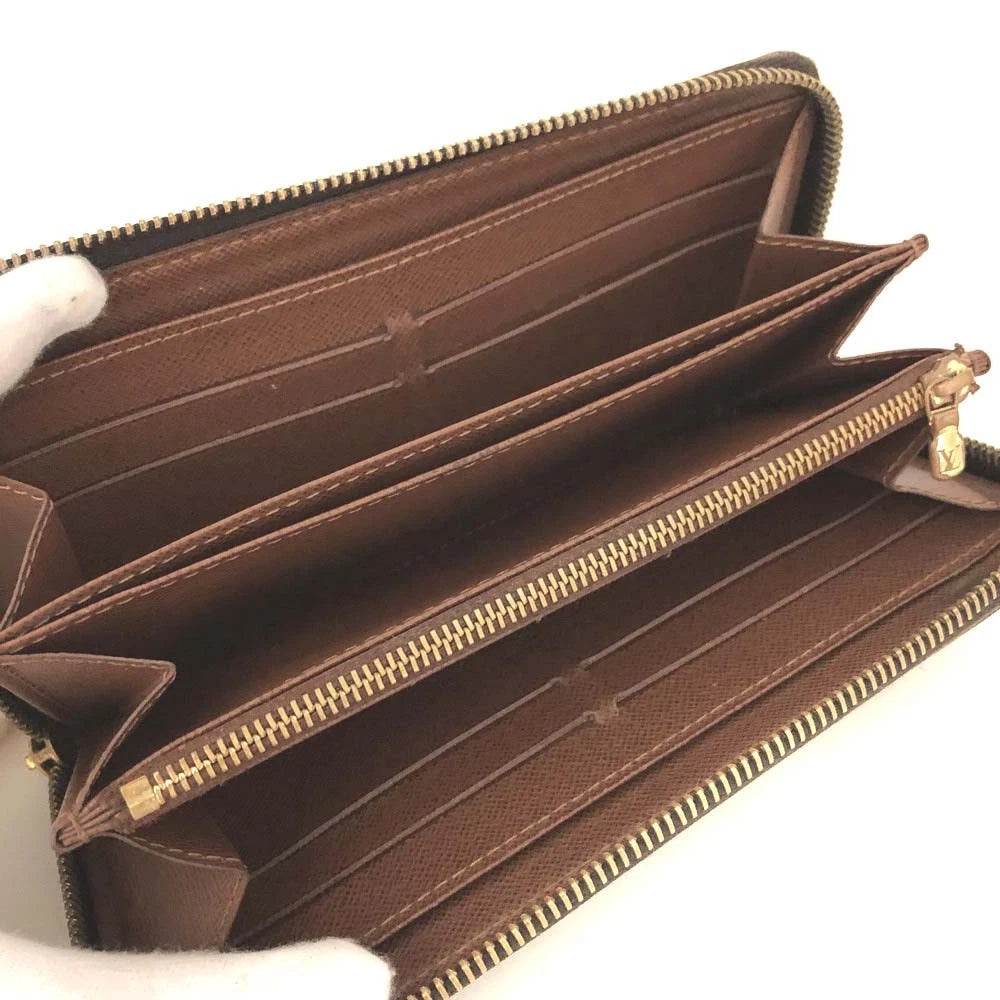 Louis Vuitton Monogram Zippy Zip Around Long Wallet Purse Brown CA3058