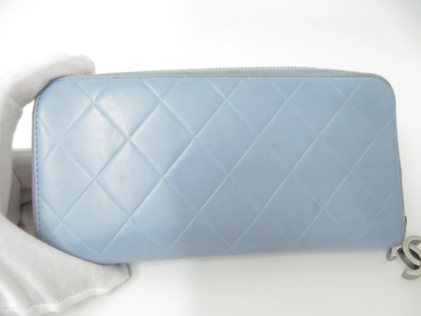 CHANEL CC Matelasse Lambskin Zip Around Zippy Long Wallet