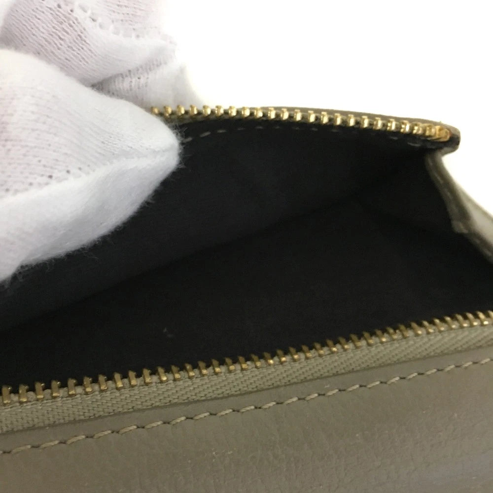 $225 See By Chloe Logo Leather Trifold Wallet Purse Gray Clutch