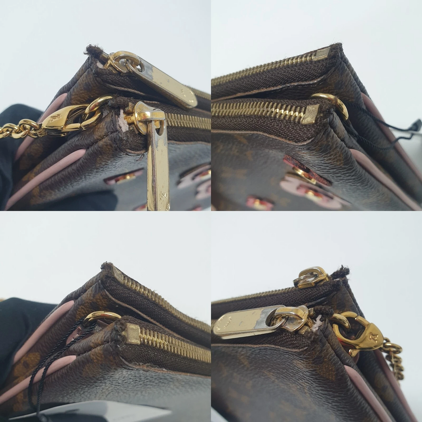Louis Vuitton Pochette Double Zipper Flower Monogram GI0169