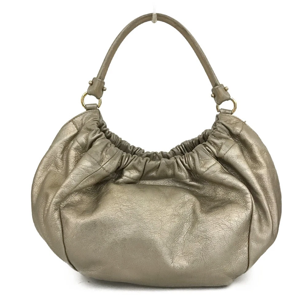 Salvatore Ferragamo Vara Leather Hand Bag Gold/8CH0052