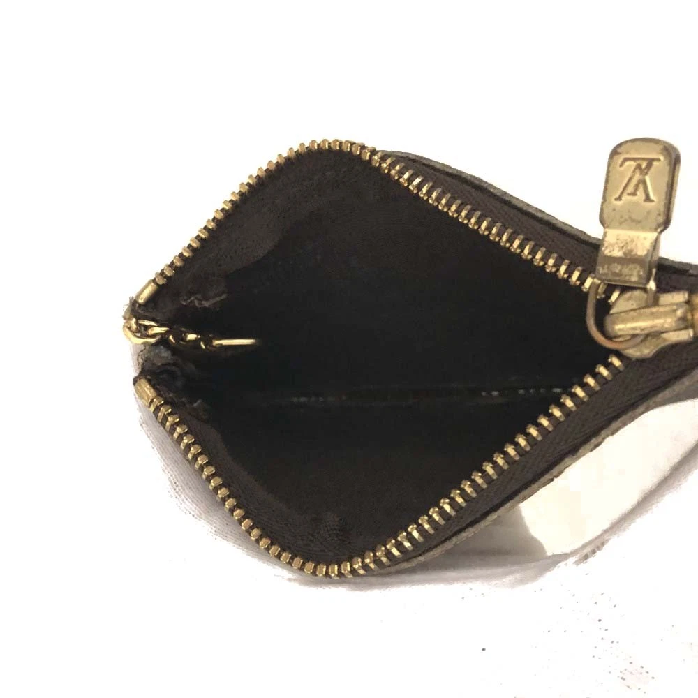 $345 Louis Vuitton Monogram Pochette Cles Wallet Coin Purse Brown