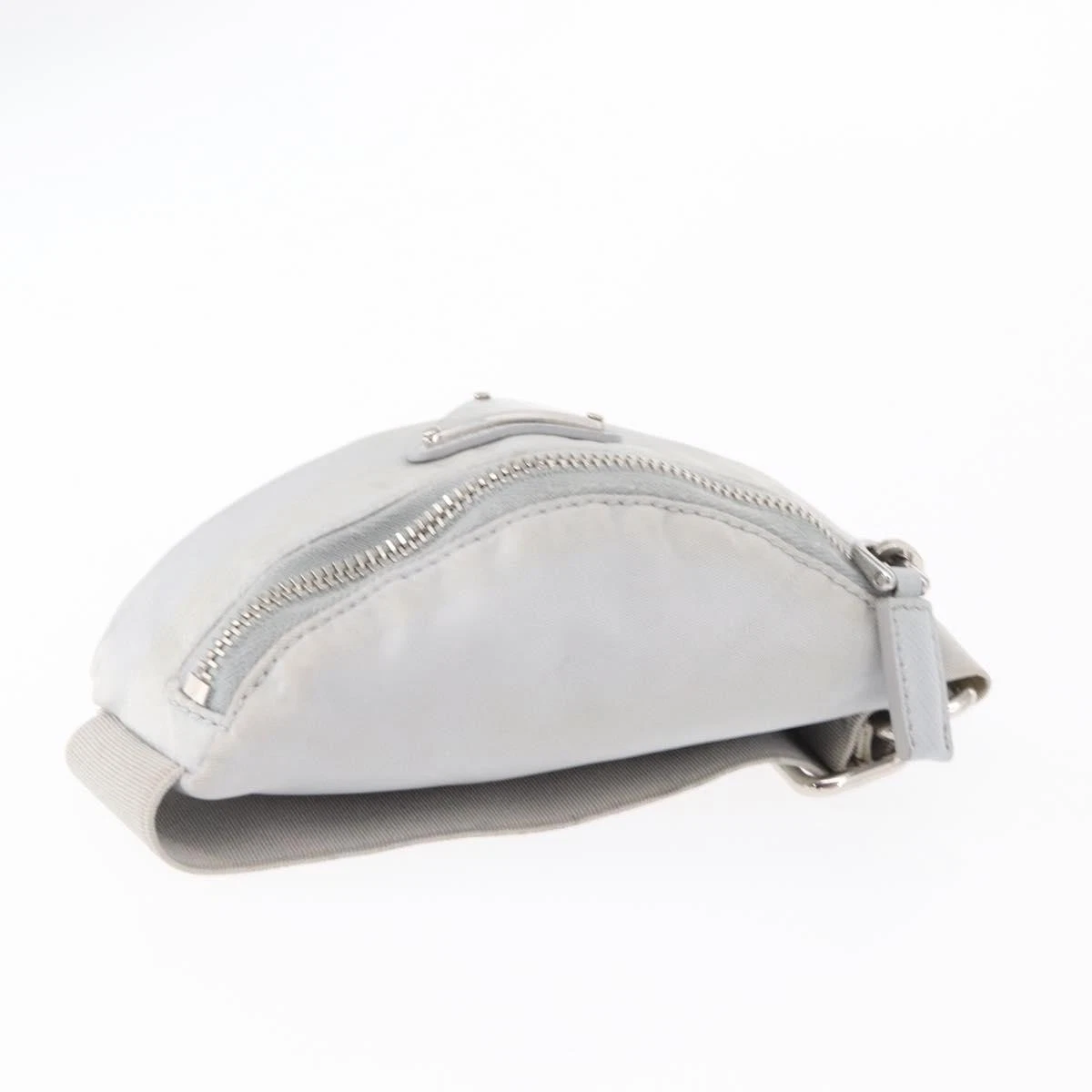 $925 Prada Triangle Plate Wrist Pouch