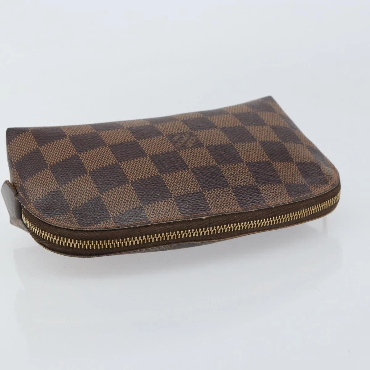 $600 2010 LOUIS VUITTON Damier Ebene Cosmetic Pouch CA4180