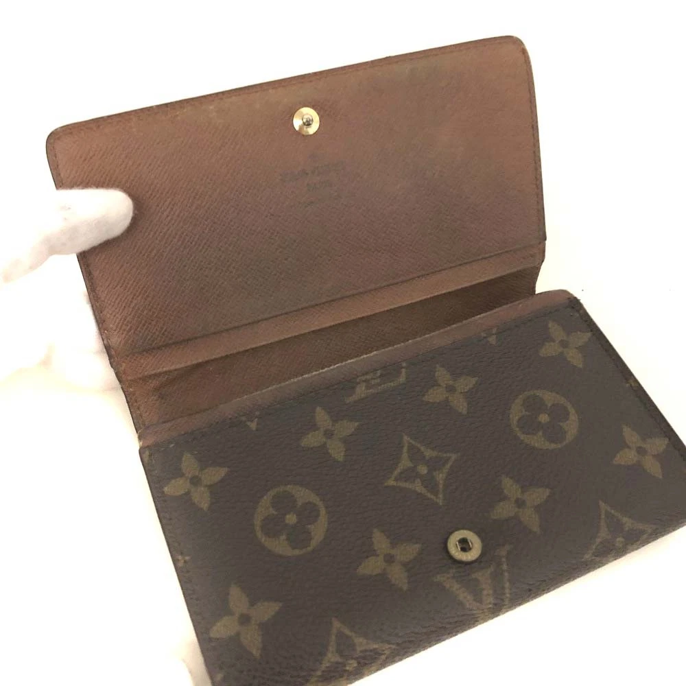 $560 1994 Louis Vuitton Monogram Porte Monnaie Billets Tresor Bifold Wallet RA0934