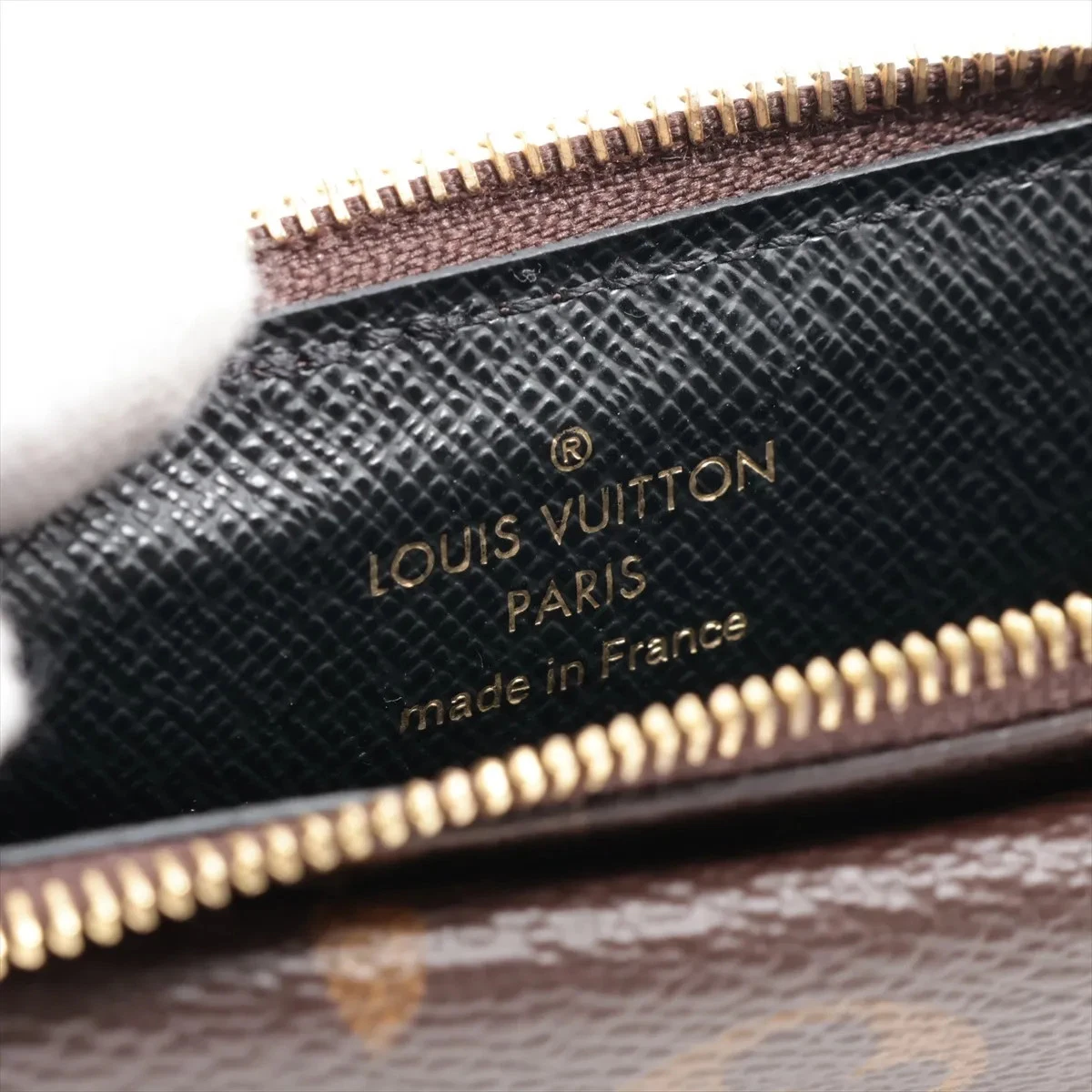 Louis Vuitton Monogram Porto Cartolecto Verso M69431 Black × Brown Coin Purse Th