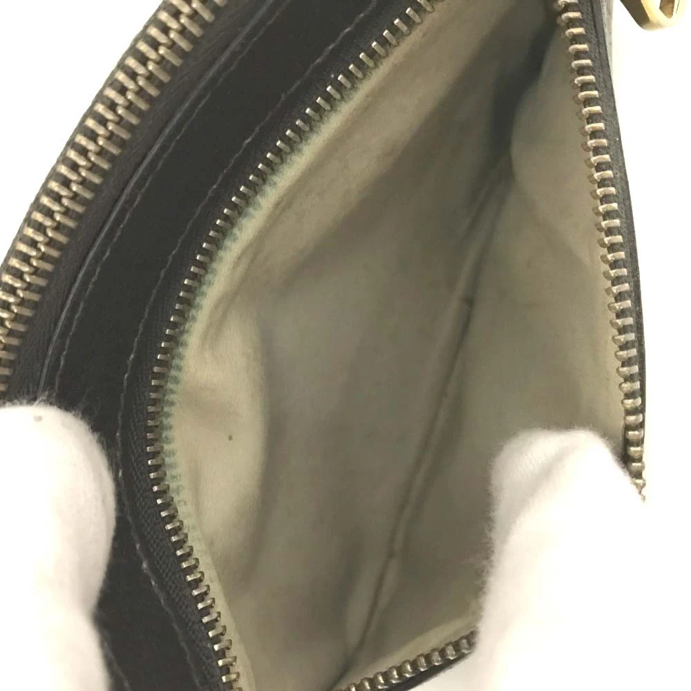 $550 LOEWE Logo Leather Cosmetic Pouch Brown