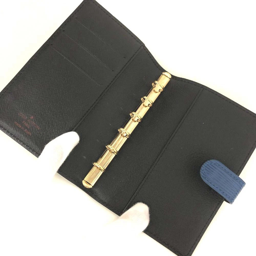 Louis Vuitton Epi Agenda PM Leather Notebook Cover Blue CA0928
