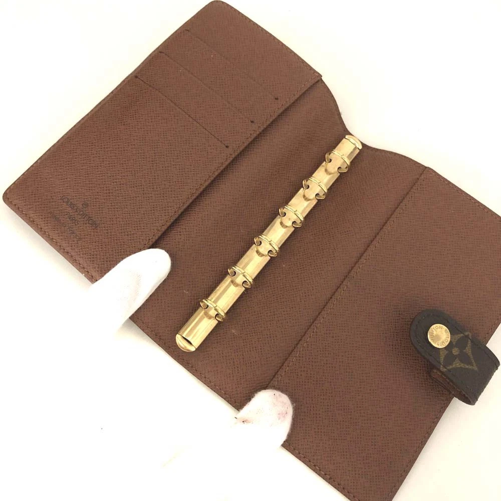 $505 1999 Louis Vuitton Monogram Agenda PM Notebook Cover Brown SP0989
