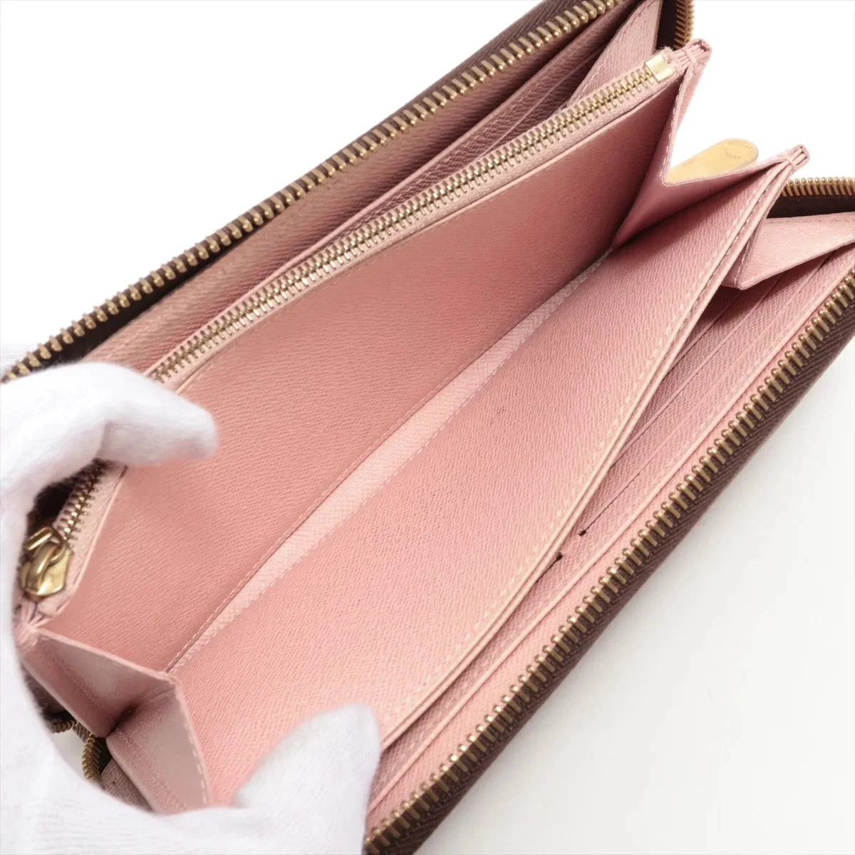 $915 Louis Vuitton Monogram Zippy Wallet Rose Ballerine CA0176