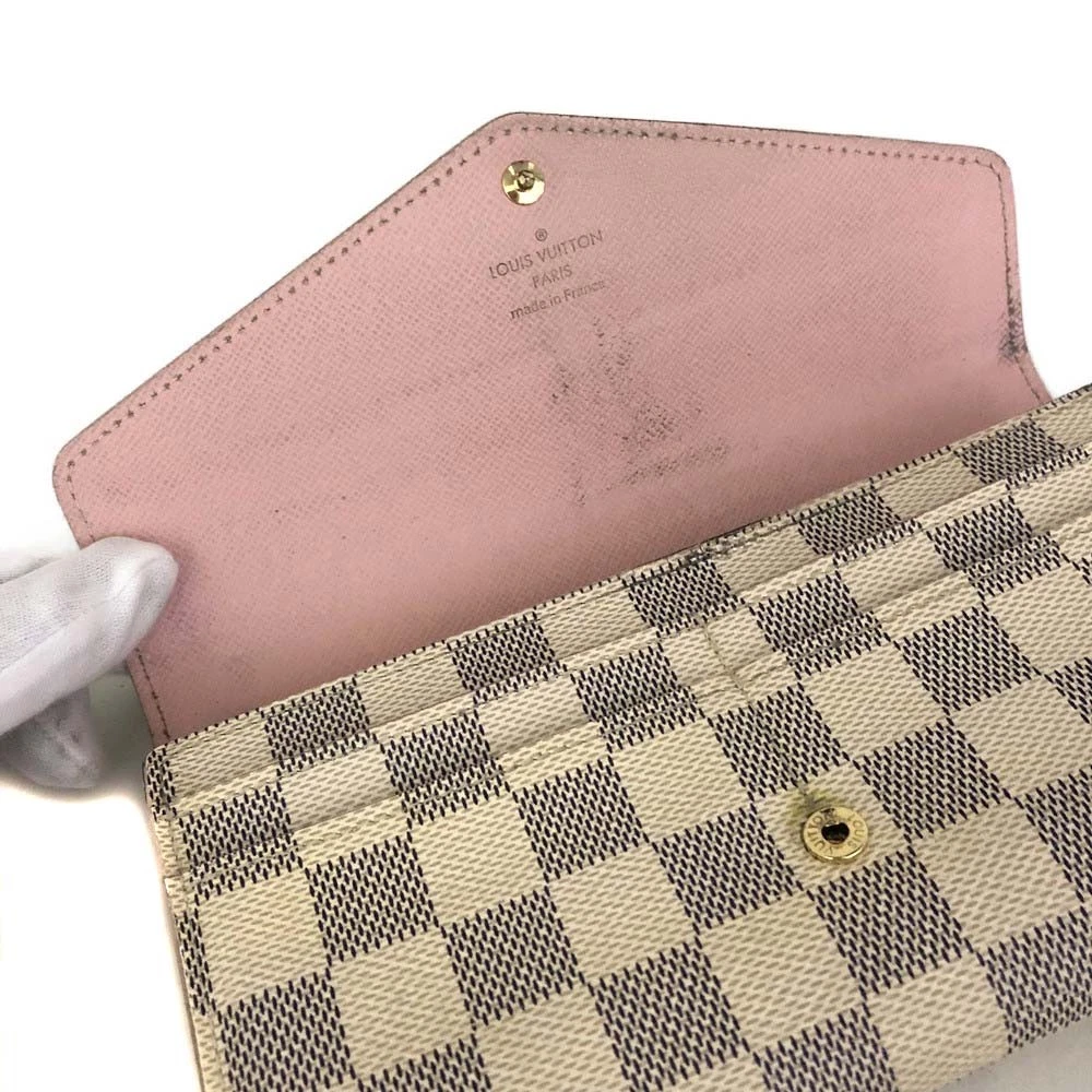 Louis Vuitton Damier Azur Portefeiulle Sarah Long Bifold Wallet MI0169