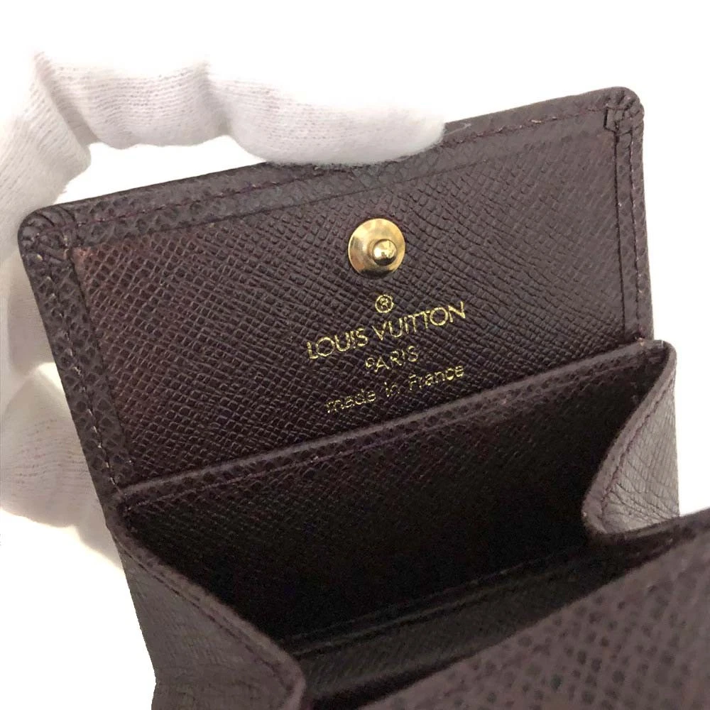 Louis Vuitton Taiga Porte Mannaie Boite Leather Coin Purse Wallet
