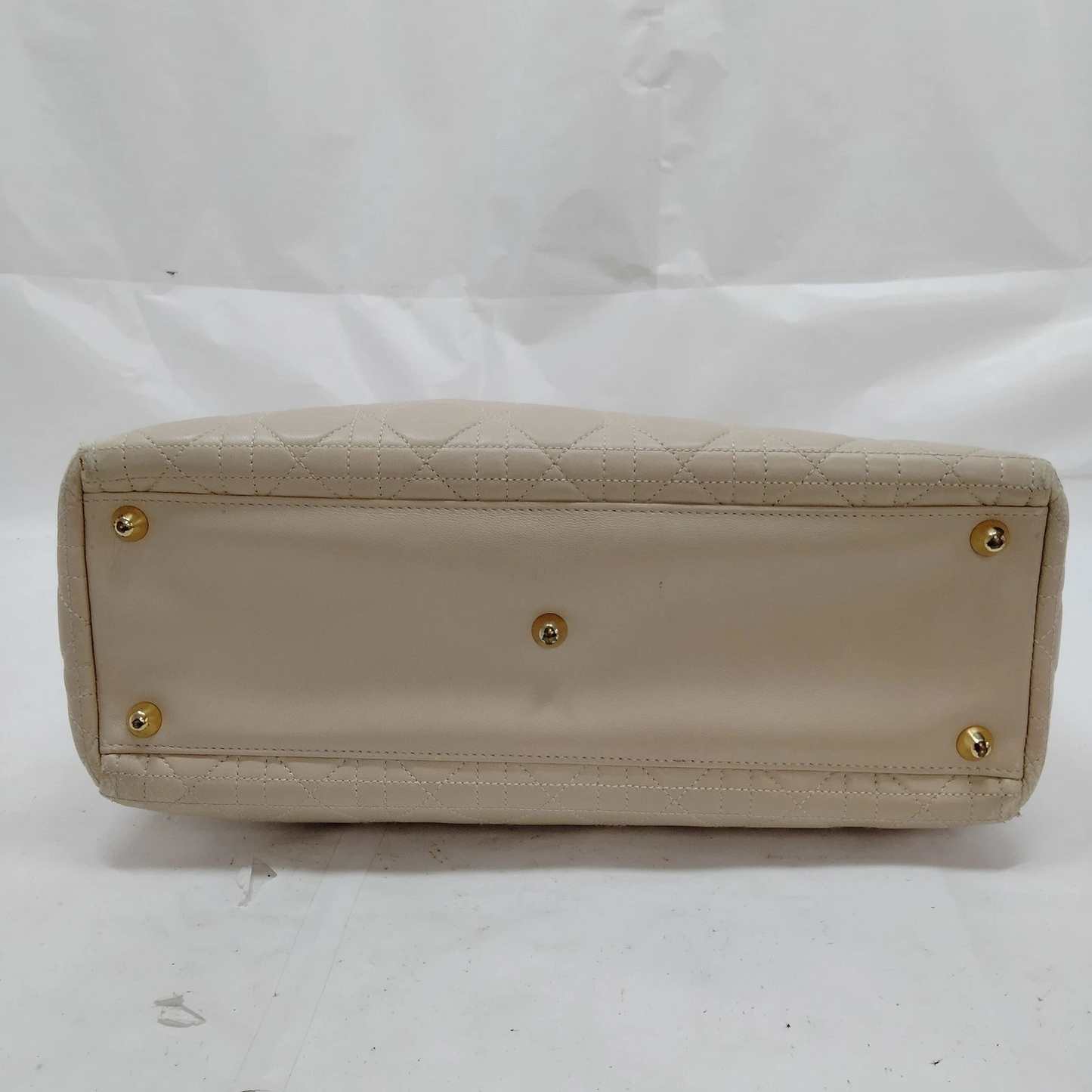 Christian Dior Hand Bag Beige Leather MA1927