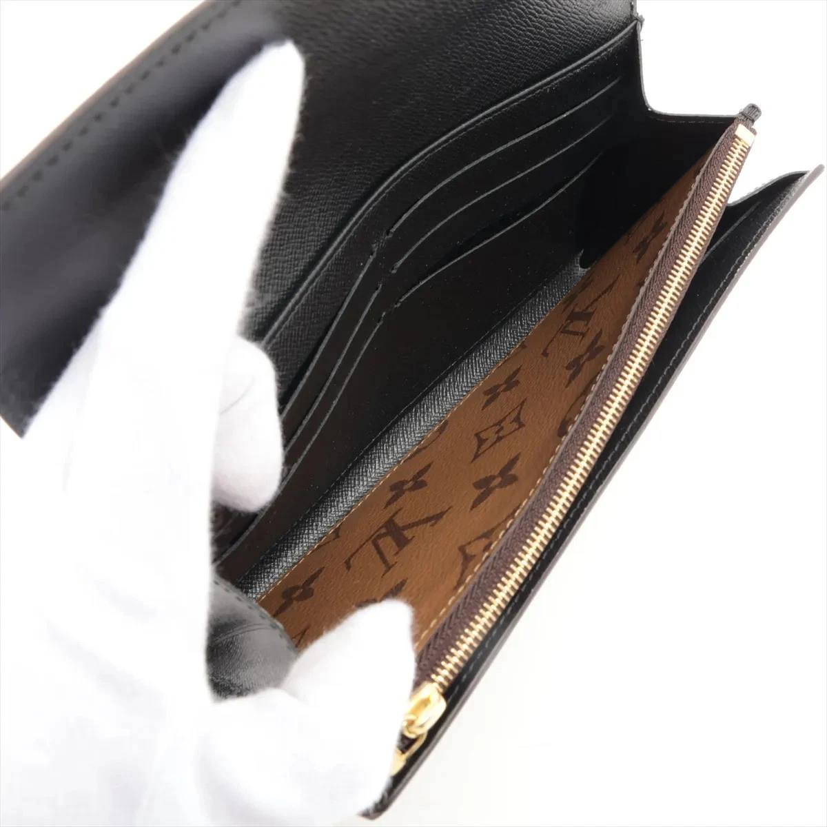 Louis Vuitton Giant Monogram Reverse Portefeuille Sarah M80726 Marron Long Walle