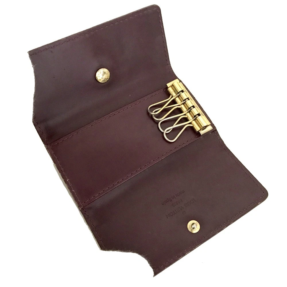 $350 2007 Louis Vuitton Monogram Vernis Leather 4 Ring Key Case CA4067