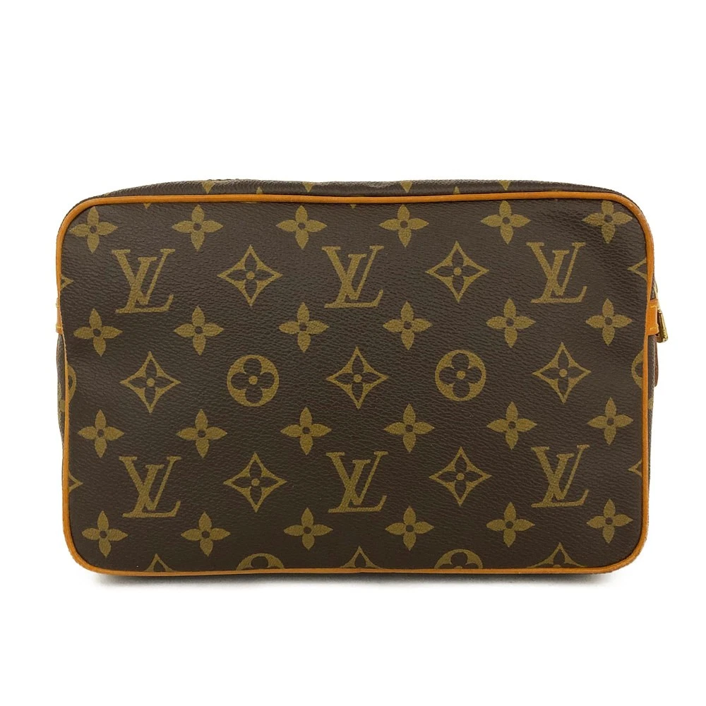 EGA Louis Vuitton Monogram Compiegne 23 Clutch Hand Bag Brown/8CG0548