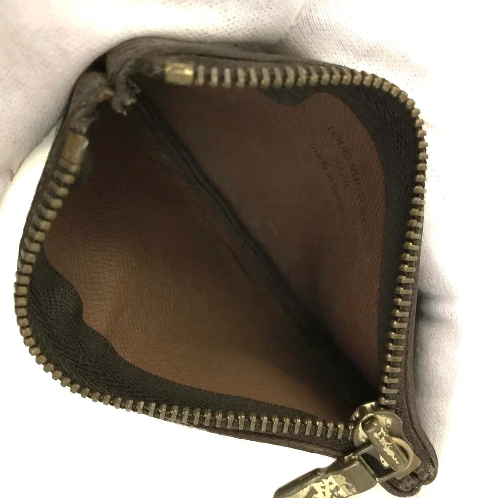 Louis Vuitton Monogram Pochette Cles Wallet Coin Purse Brown CA0956