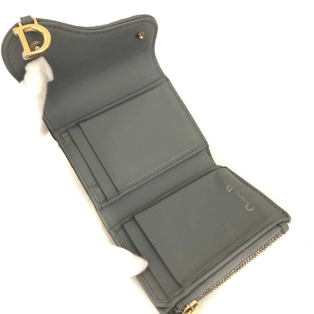 Christian Dior Saddle Oblique Trotter Canvas Trifold Wallet/3CH1160