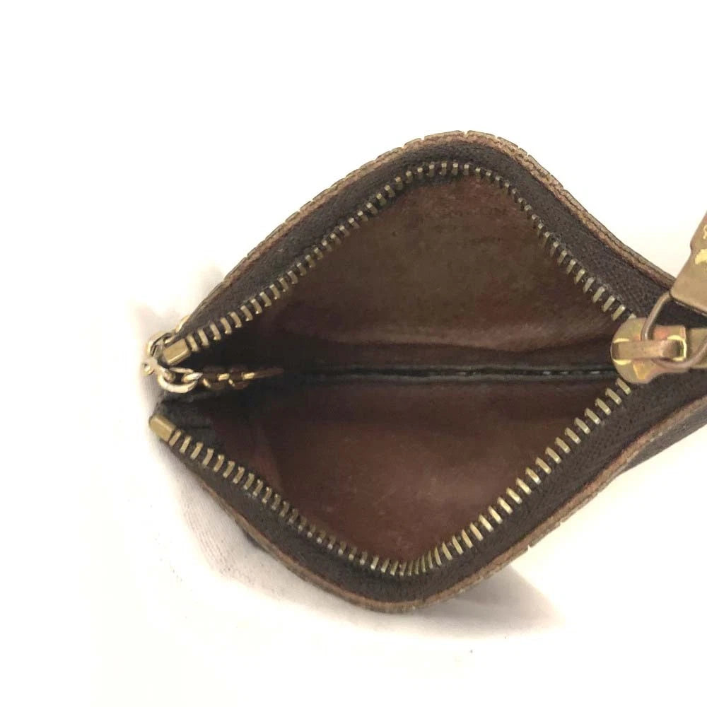 Louis Vuitton Monogram Pochette Cles Wallet Coin Purse Brown CA1020