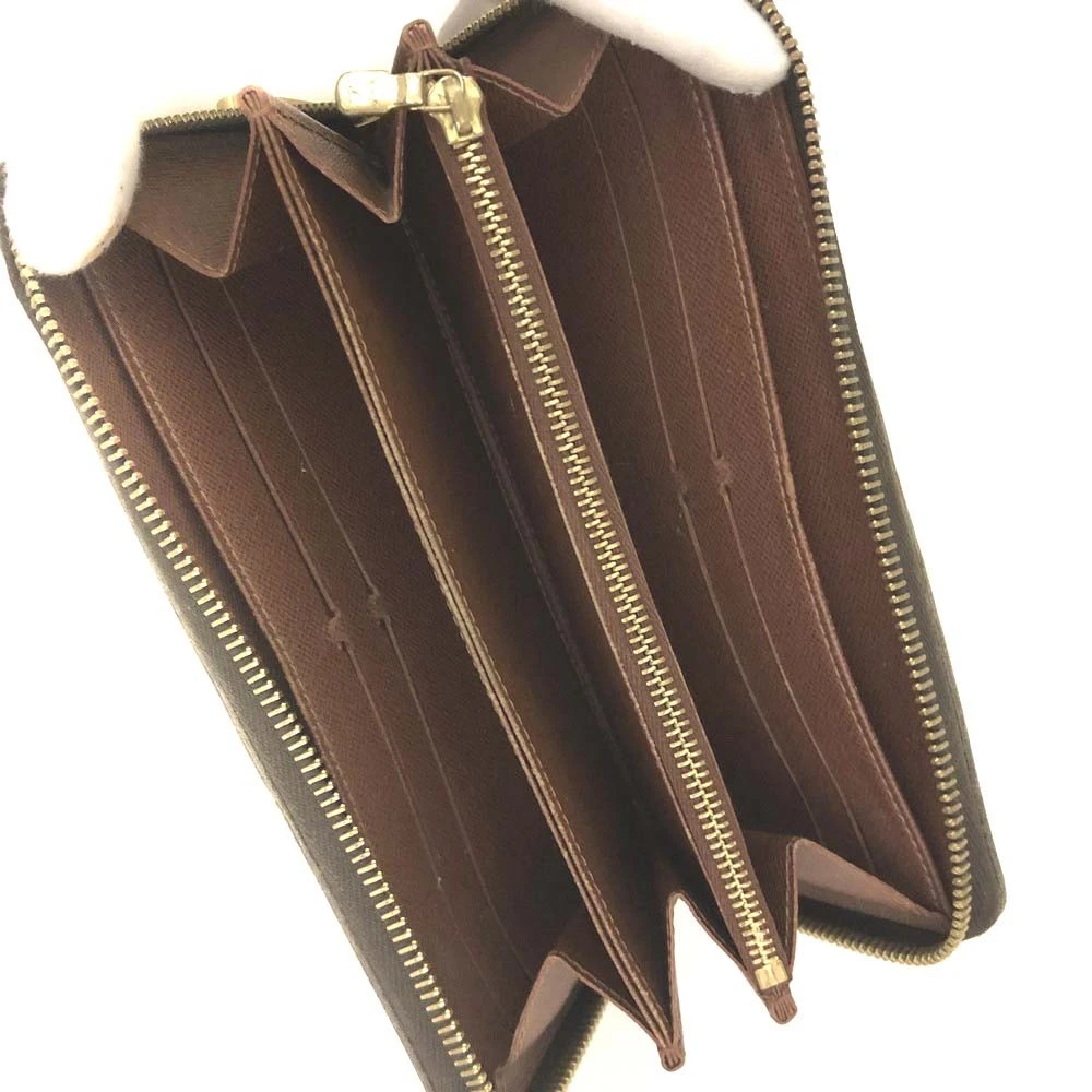 EGA Louis Vuitton Monogram Zippy Zip Around Long Wallet Purse Brown/3CH0320