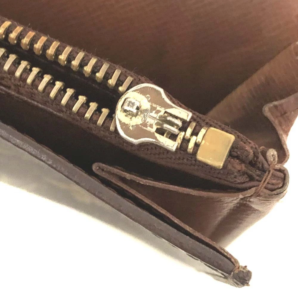 $725 1991 Louis Vuitton Monogram Portefeiulle Sarah Long Bifold Wallet Brown AN0941