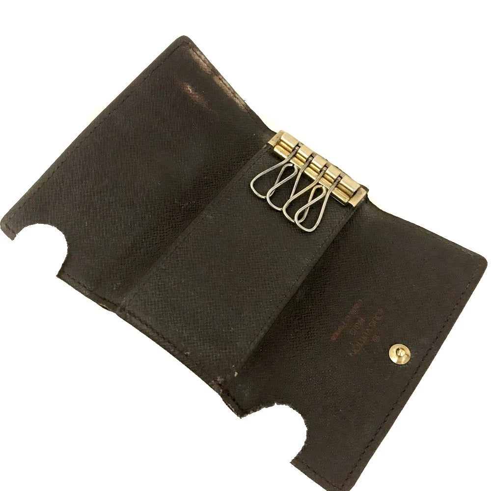 Louis Vuitton Damier Multicles 4 Ring Key Case Black  TH0010