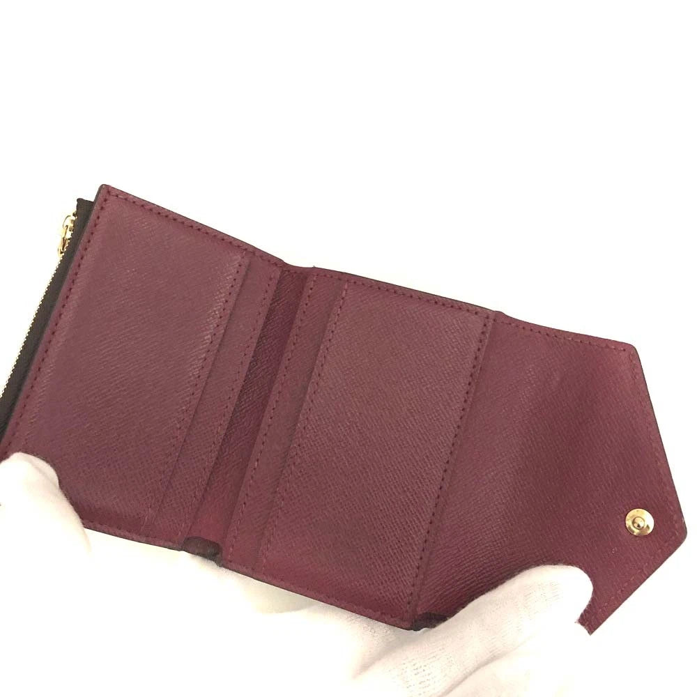$675 2020 Louis Vuitton Monogram Portefeuille Zoe Mini Trifold Wallet MI3260