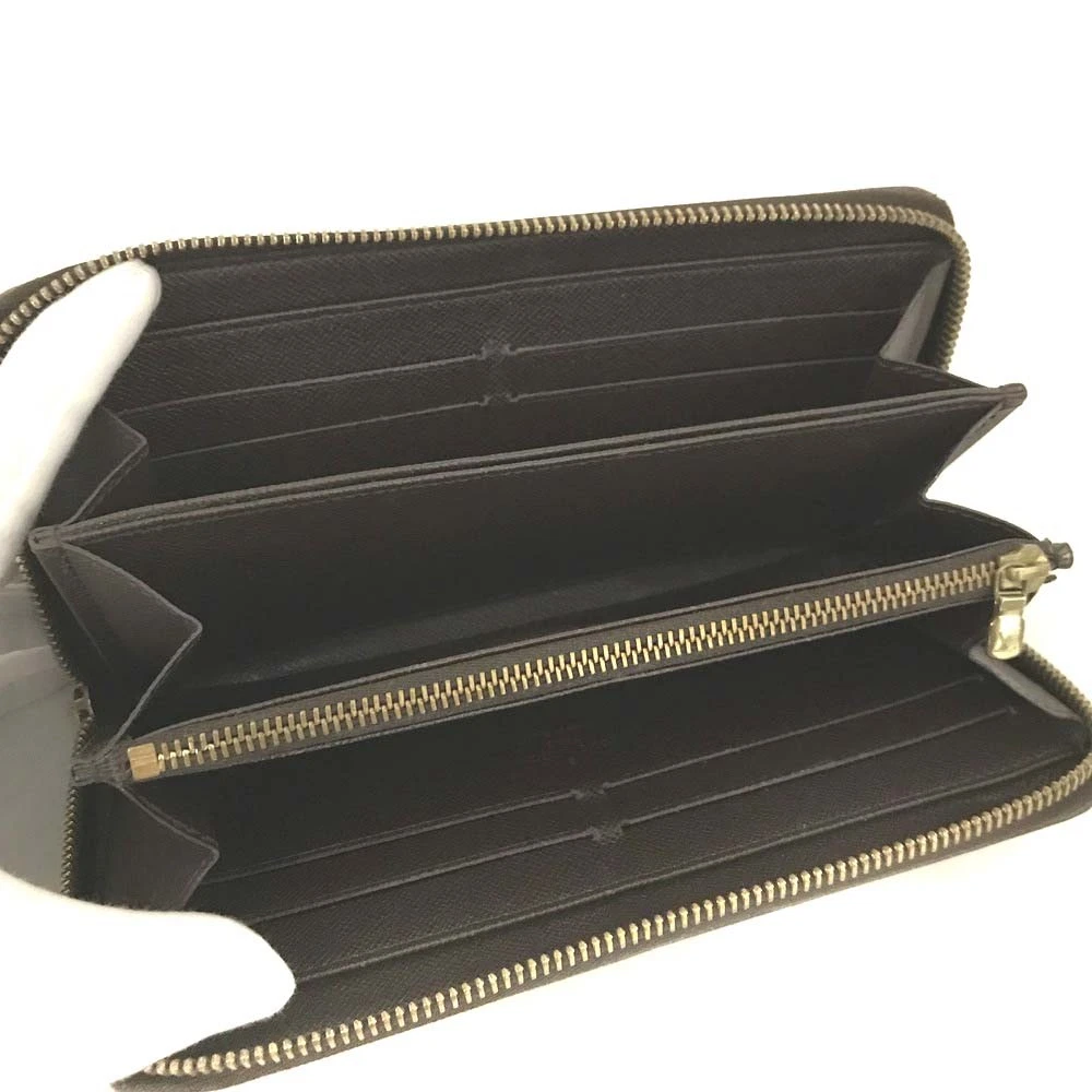 Louis Vuitton Damier Zippy Zip Around Long Wallet Purse Brown/3CF0930
