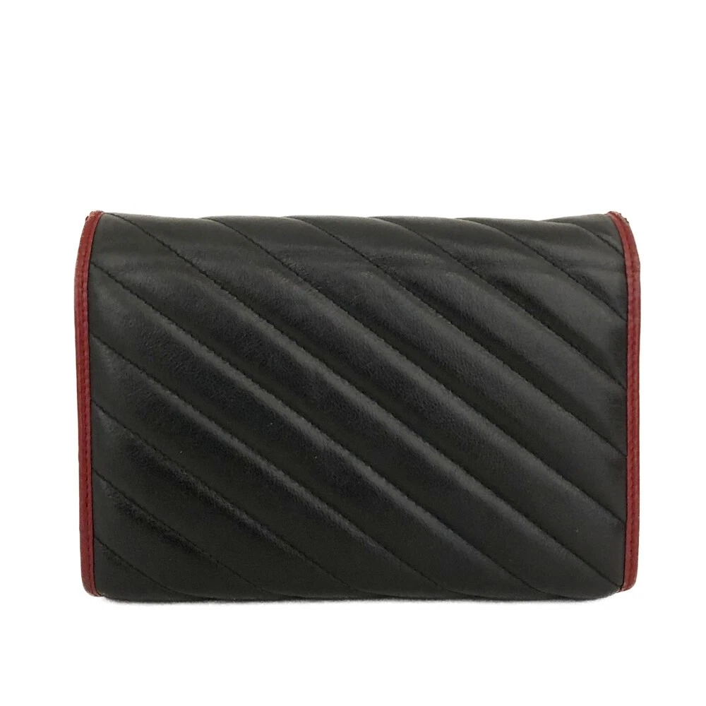 $2100 GUCCI GG Marmont Quilted Leather Chain Shoulder Bag Black