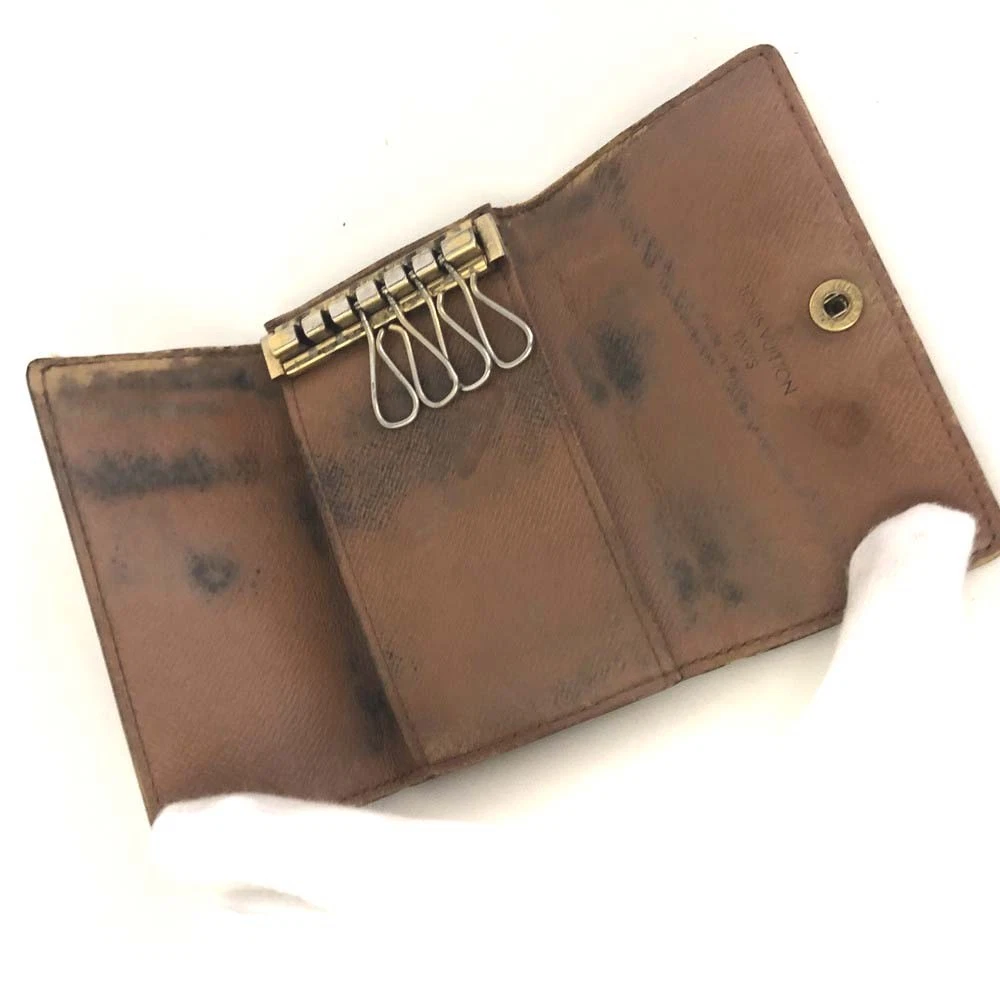 $345 1998 Louis Vuitton Monogram Multicles 6 Ring Key Case Brown TH0928