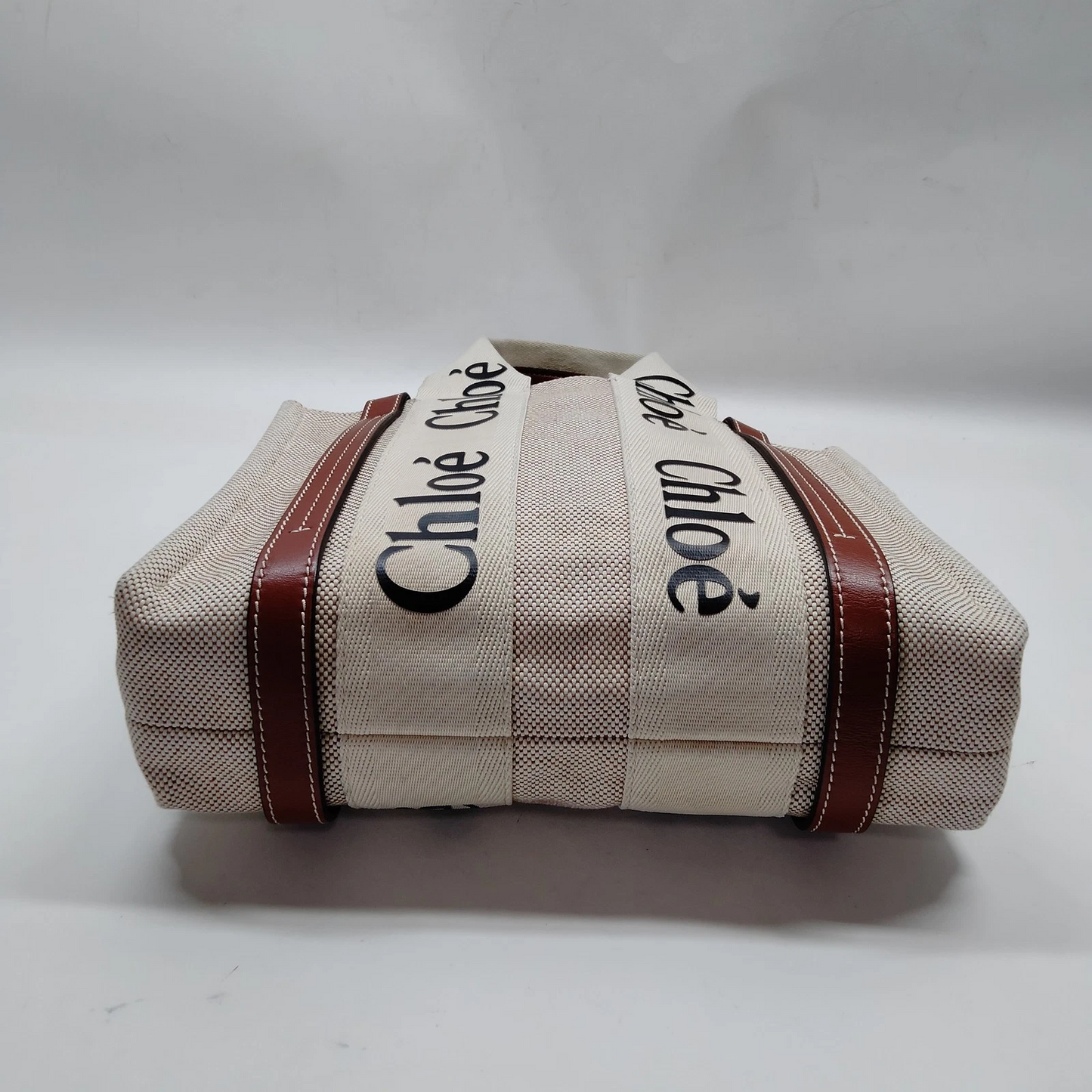 Chloe Tote Bag Brown Canvas